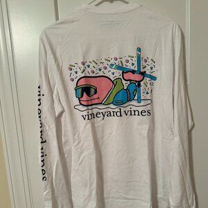 Vineyard Vines Ski Whale Tee Size Small